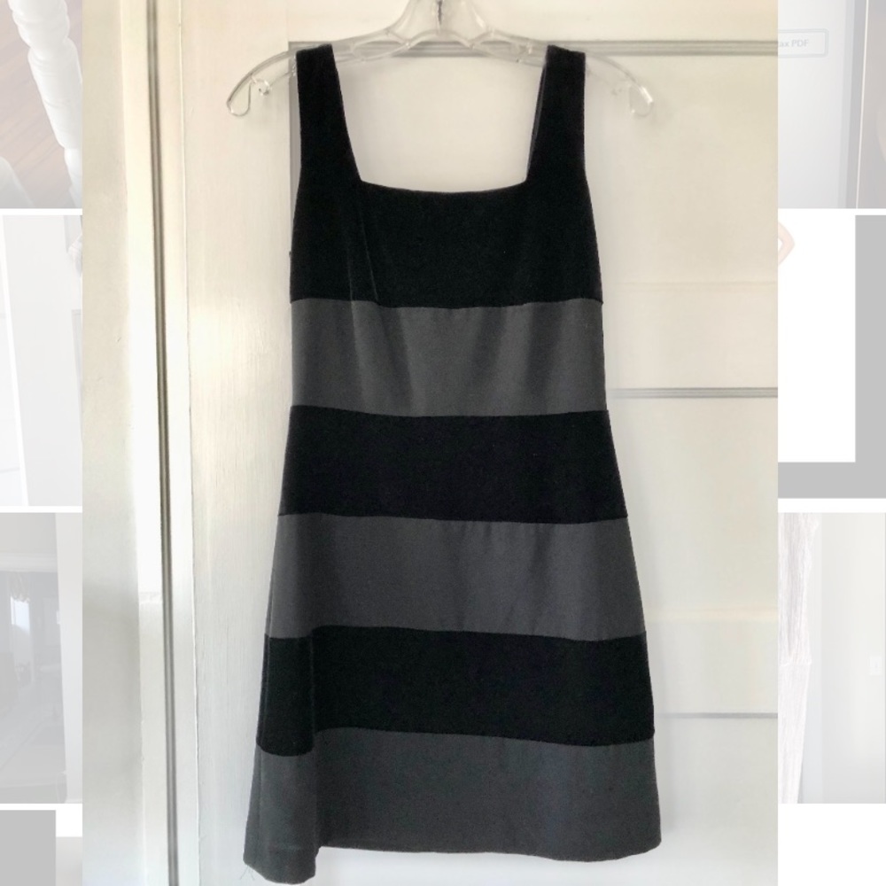Laundry velvet stripe cocktail dress